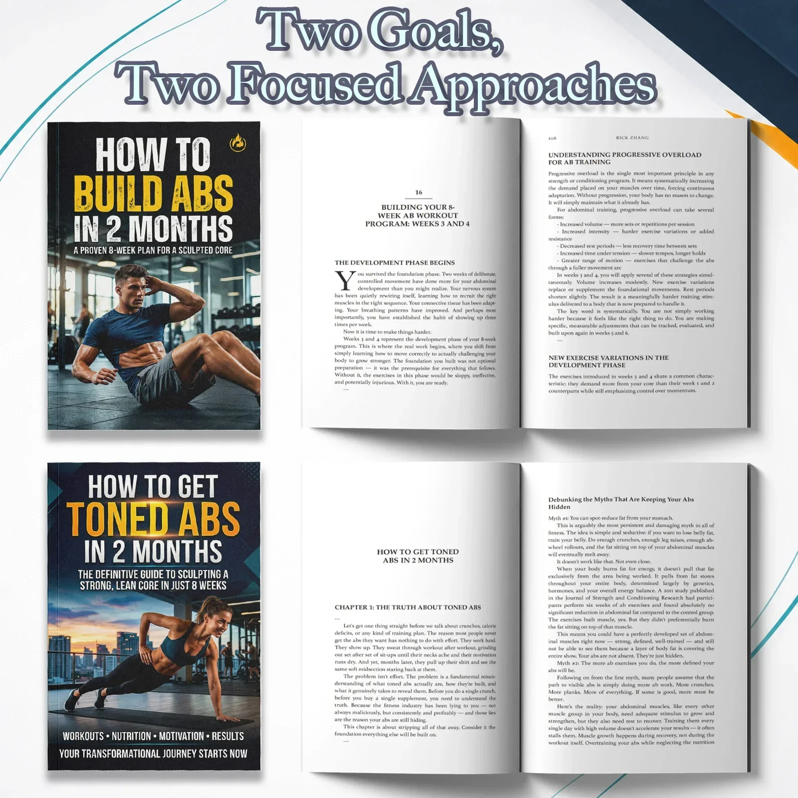 2-Book Abs Training Guide Set  - Nutrition Fitness Books review and price